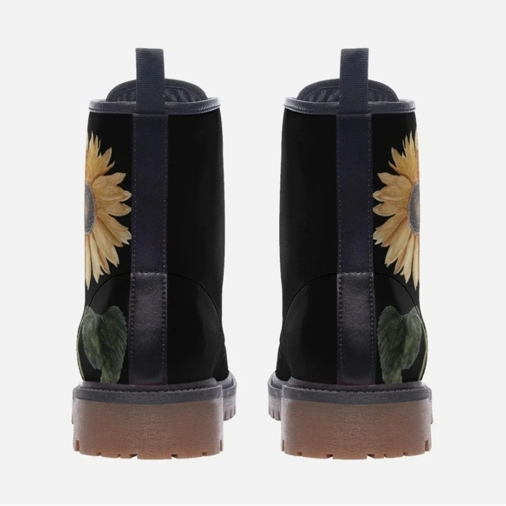 Harlow & Lloyd Vintage‎ Sunflowers Black Lace-Up Boots NIB Men's 10.5 Women's 12 - Picture 4 of 10